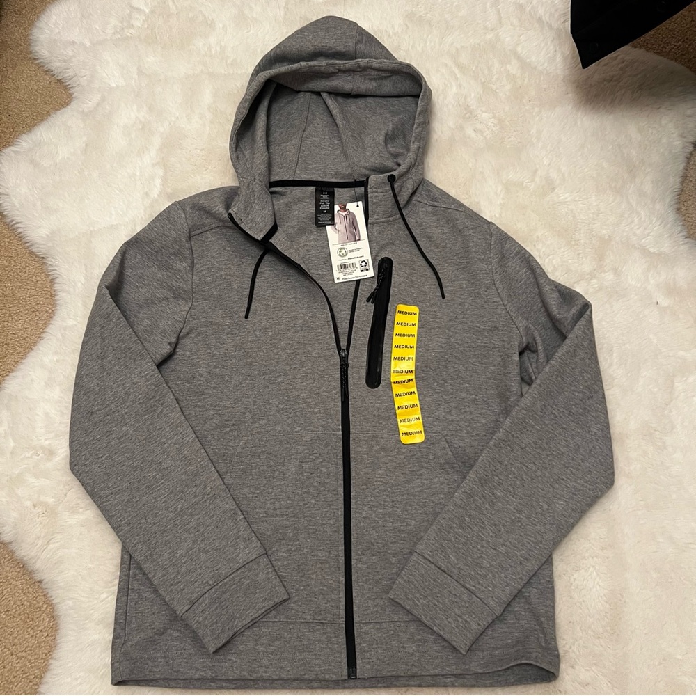 Men's Gray Zip-Up Sweater